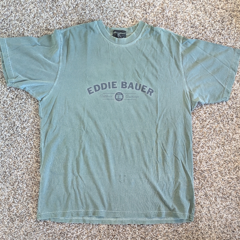 Eddie Bauer Vintage Green Oversized T-shirt Tall XL